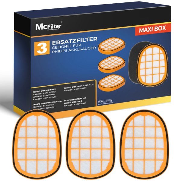 McFilter Ersatzfilter für Philips SpeedPro Max Serie