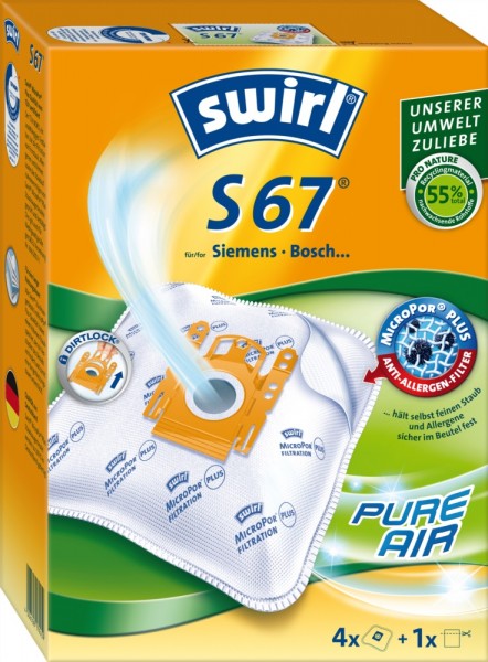 Swirl S 67 Staubsaugerbeutel - Inhalt 8 Stück