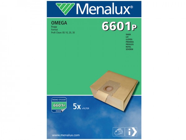 Menalux 6601 P Staubsaugerbeutel - Inhalt 10 Stück