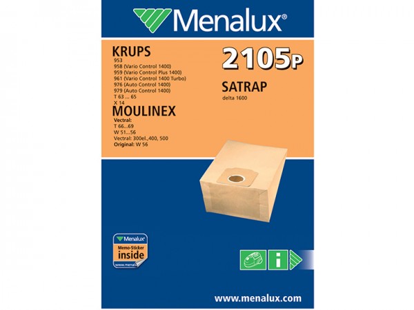 Menalux 2105 P Staubsaugerbeutel - Inhalt 10 Stück