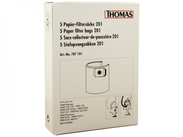 THOMAS Papier-Filtersäcke 201 - 787101 - Inhalt 5 Stück