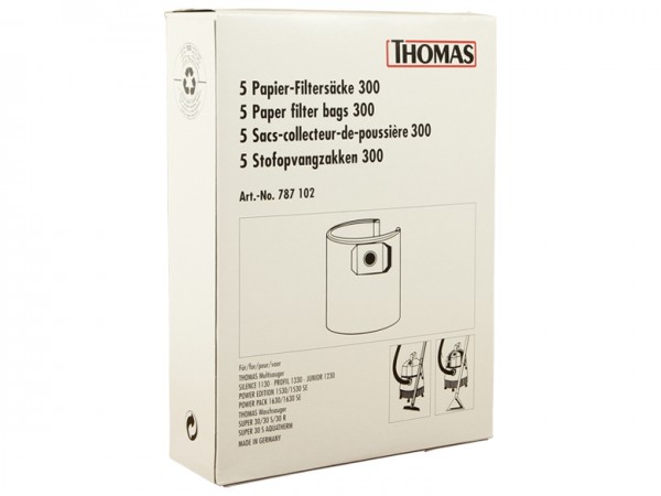 THOMAS Papier-Filtersäcke 300 - 787102 - Inhalt 5 Stück