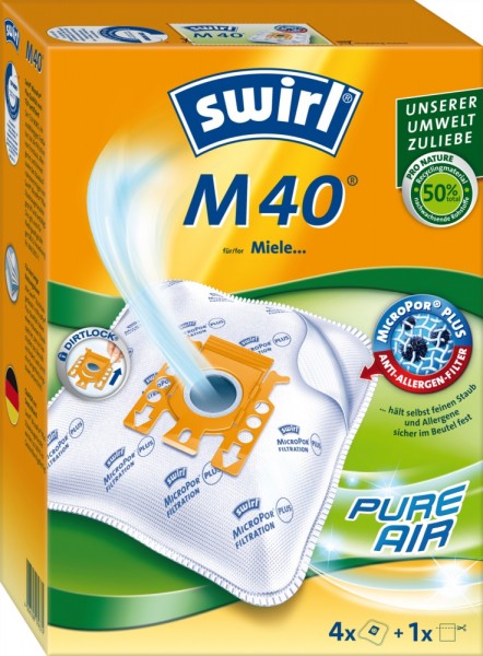 Swirl M 40 Staubsaugerbeutel - Inhalt 8 Stück