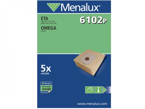 Menalux 6102 P Staubsaugerbeutel - Inhalt 10 Stück