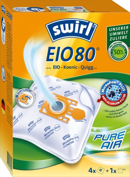 Swirl EIO 80 Staubsaugerbeutel - Inhalt 8 Stück
